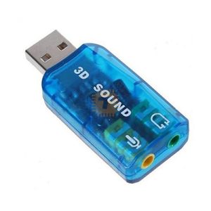 USB Sound Card Virtual 5.1 with Mic Input