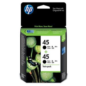 HP 45 Twin Pack Black Inkjet Print Cartridge