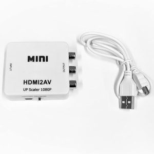 HDMI to AV CVBS RCA Audio Video PAL+NTSC Converter Adapter with USB Cable Variable Media