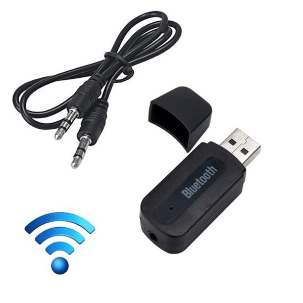 Phone Bluetooth Stereo System Audio Aux Receiver USB Adapter 3.5mm for Car Speakers Under 200 (1 Pack, Black) - Image 3
