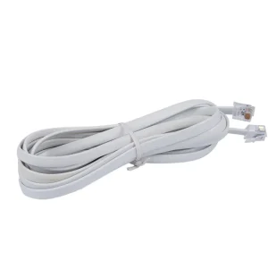 RJ11 6P4C 1.5M Modular Phone Telephone Fax Modem Router Internet Extension Connector Cable