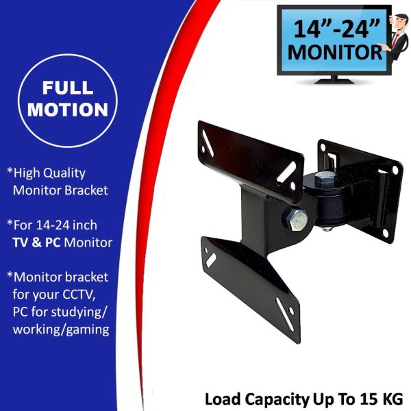 TV Wall Mount Bracket 14-24 Inch LED LCD Adjustable Stand Monitor / TV Bracket