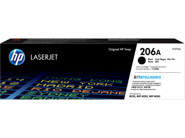 HP 206A Black Original LaserJet Toner Cartridge (W2110A)