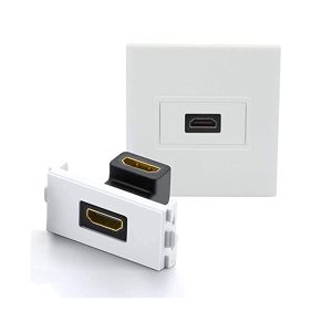 HDMI Faceplate White (1 Port) / Angle Module Wall Plate