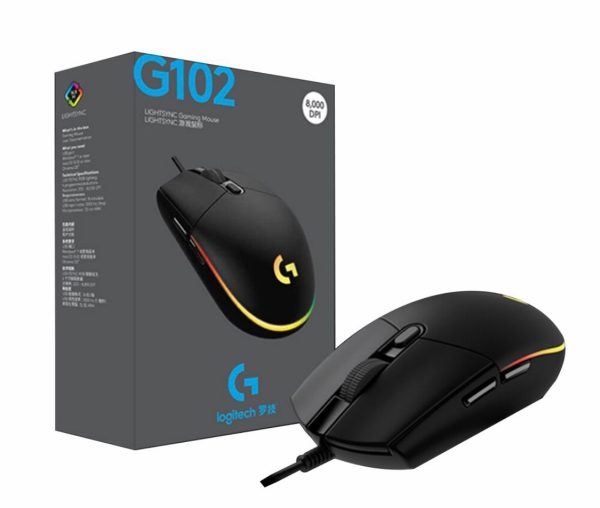 Logitech MOUSE,G102 LIGHTSYNC, BLACK - Image 3