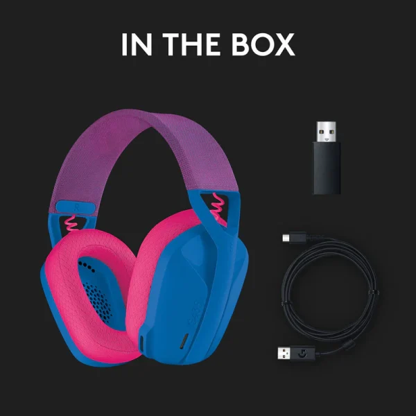 Logitech G435 Ultra-light Wireless Bluetooth Gaming Headset Blue - Image 3