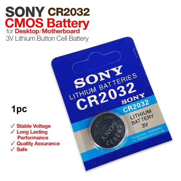 Computer Battery CR2032 3V CMOS BIOS Lithium Battery Sony